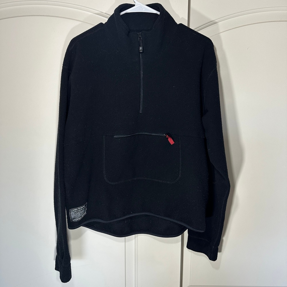 Polo Sport Ralph Lauren Fleece Mens XL Black Mogul 1/2 Zip Pullover‎ Vintage USA